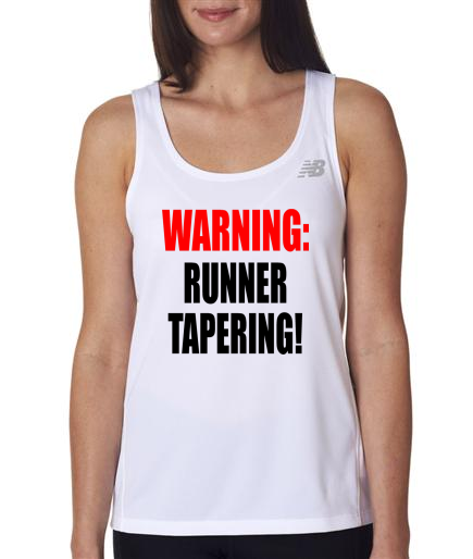 Running - Runner Tapering - NB Ladies White Singlet